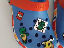 Crocs синие minecraft lego 12с13, j1, j2, j3