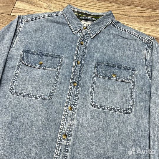 L.L.Bean Flannel Lined Джинсовая рубашка с ф/п