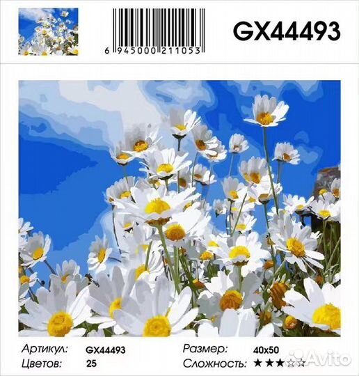 Картина по номерам GX44493