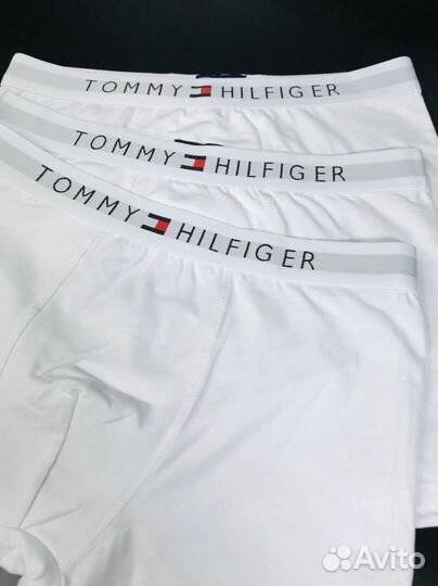 Трусы мужские tommy hilfiger белые хлопок арт.1042