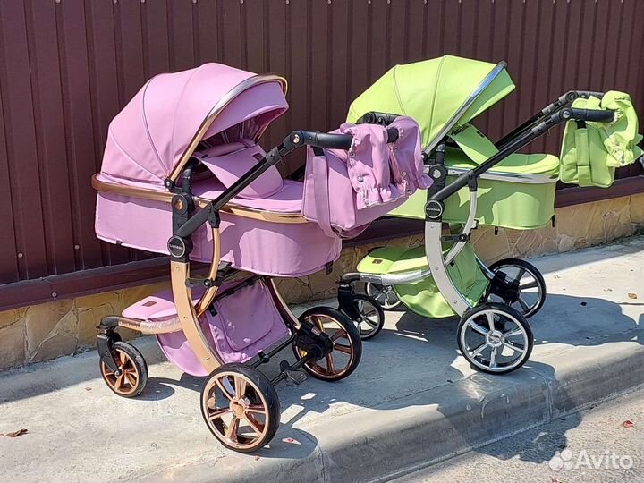 Коляска 2в1 модуль+ трансформер (Кожа эксклюзив)