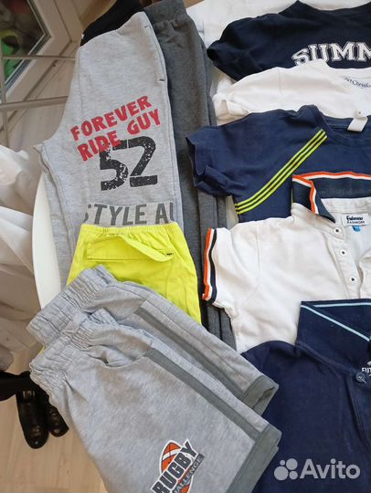 Большой пакет одежды для мальчика 128-134