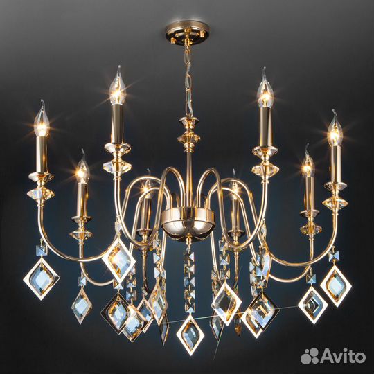 Подвесная люстра Eurosvet 10120/8 золото/тонирован