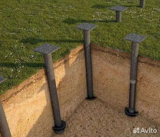 Винтовые сваи для бани