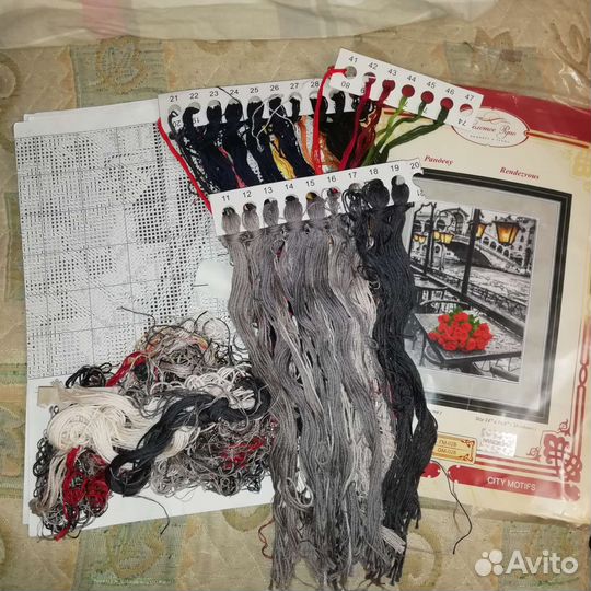 Остатки набора для вышивания