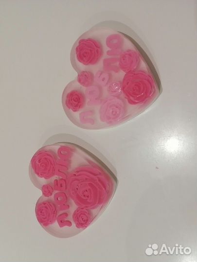 Мыльные сердечки ручной работы