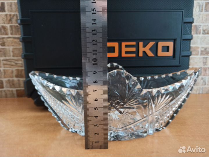 Ваза-ладья хрустальная СССР