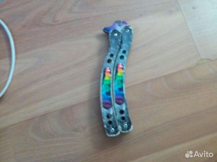 Нож бабочка из кс го деревянный