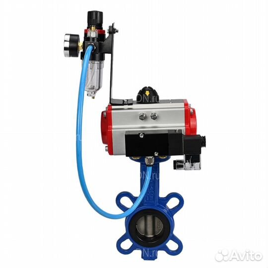 Затвор дисковый поворотный DN.ru GGG50-316L-epdm Ду65 Ру16, корпус – чугун GGG50, диск – нержавеющая