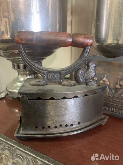 Утюг чугунный старинный