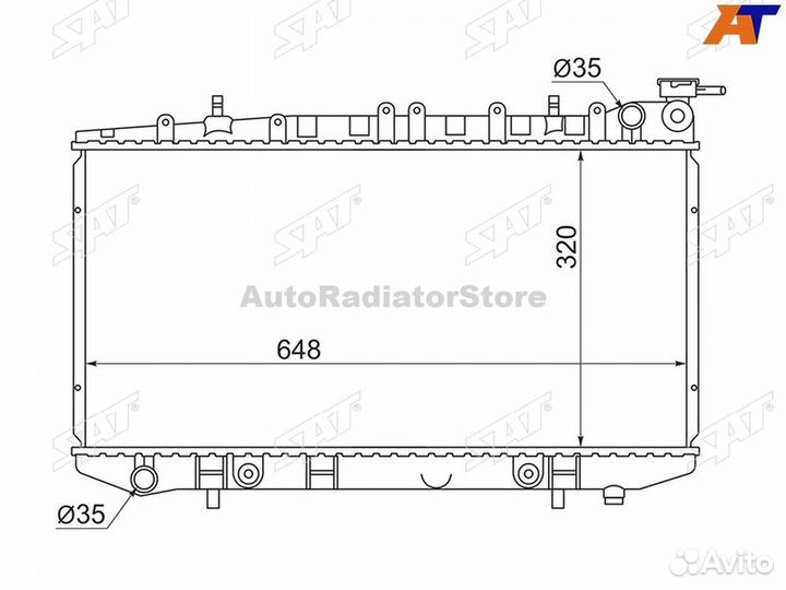 Радиатор Nissan AD 90-99 / Presea 90-99 / Pulsar 90-00