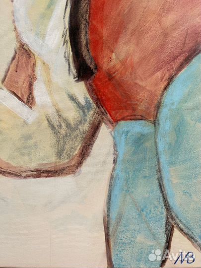 Яркая картина с животными 50*70 холст, масло