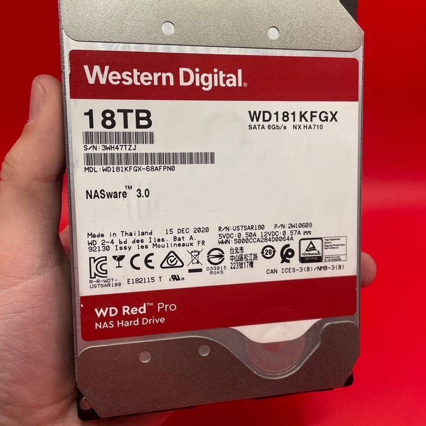 [WD181KFGX] Жесткий Диск 18тб Wd Red Pro Wd181kfgx