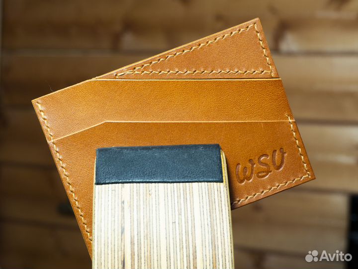 Картхолдер из натуральной кожи ручная работа