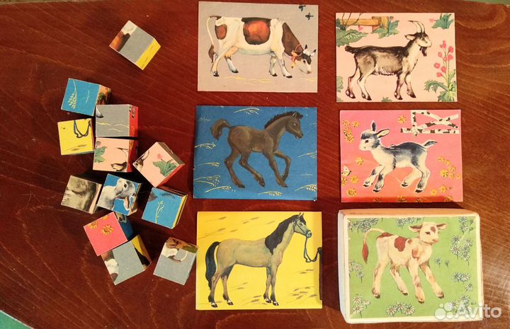 Кубики деревянные СССР винтаж