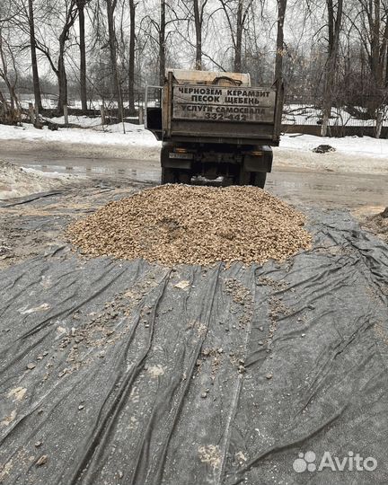 Щебень гравийный на подушку