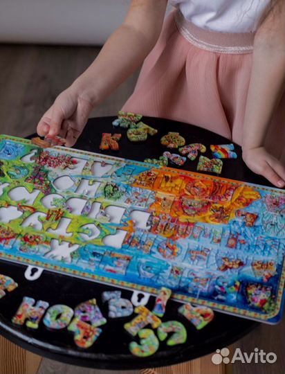 Магнитная азбука из оргстекла