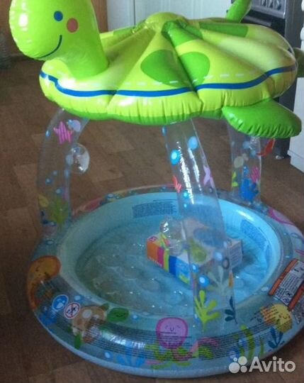 Надувной бассейн с навесом новый