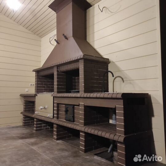 Мангальный комплекс из кирпича Барбекю