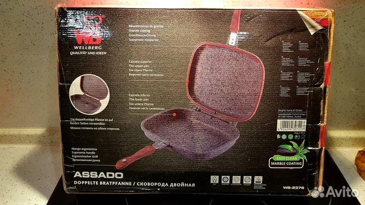 Новая двухсторонняя сковорода Wellberg