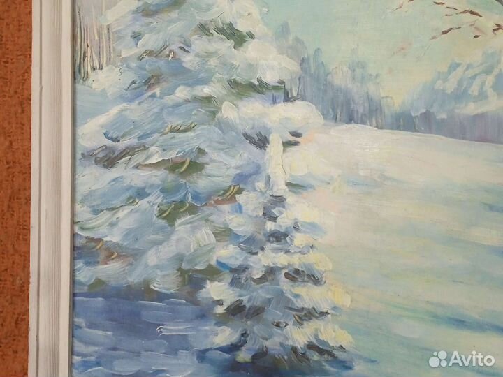 Карт Масло 39 47см Отл сост Редк пейз