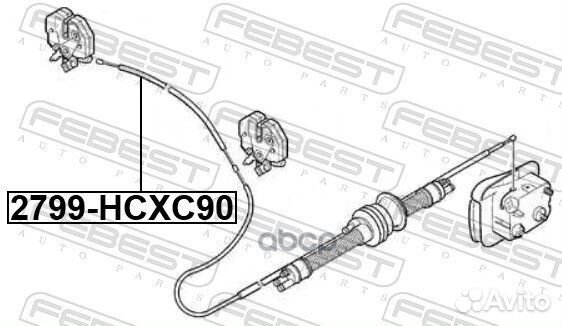 Тросик капота Volvo XC90 03 2799hcxc90 Febest