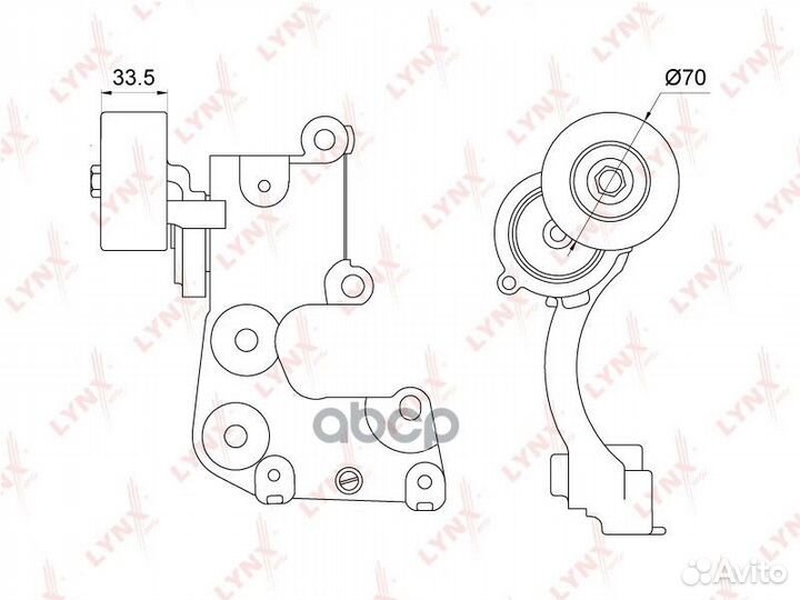 Натяжитель поликлинового ремня PT3223 lynxauto