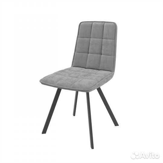 Стул ROM черный/велюр grey LUX b22 серый