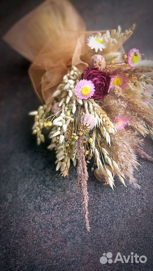 Букет из сухоцветов. Свадебный букет