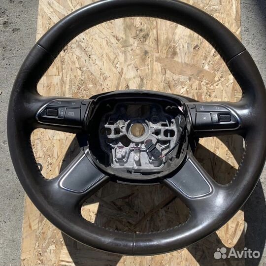 Руль audi a6 c7 коричневый