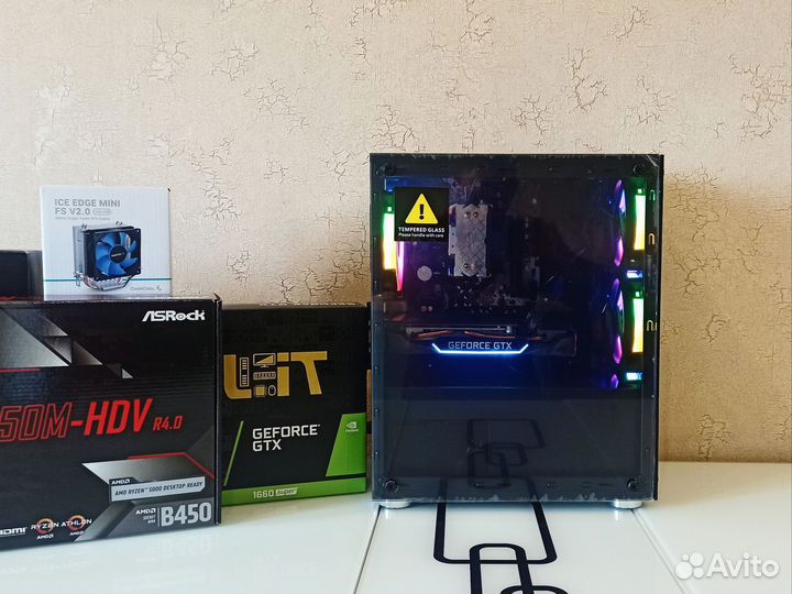 Игровой пк ryzen 5 5500 16gb GTX1660 Super