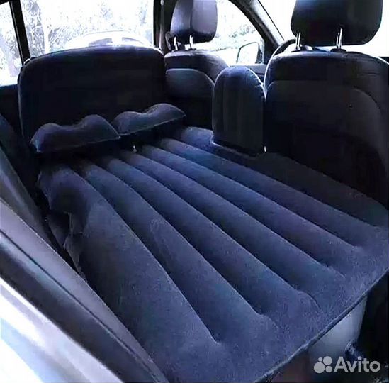Надувной матрас в машину LUX с подголовником насос