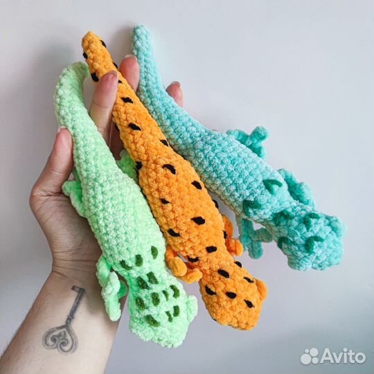 Ящерица вязаная игрушка / ручная работа