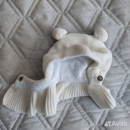 Шапка шлем осенняя утепленная размер 44-46