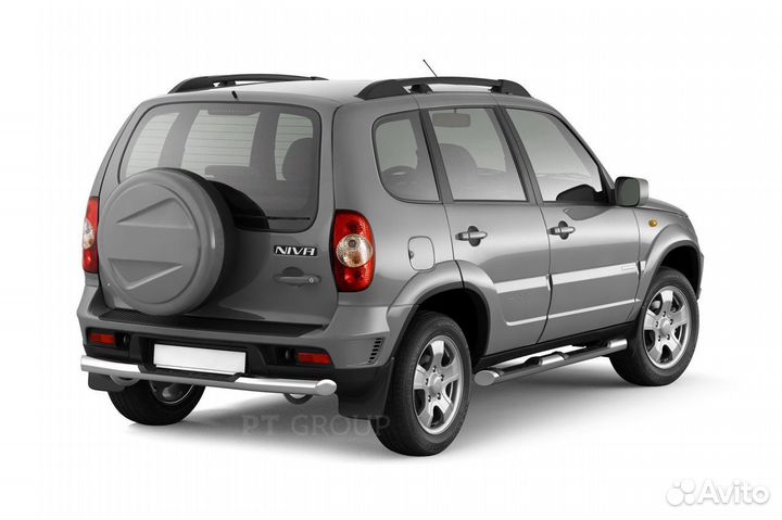 Пороги Chevrolet niva с накладками 76 мм (нпс)