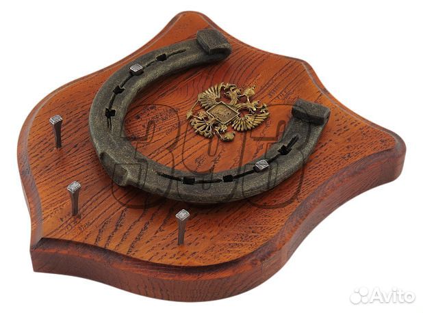 Подкова Герб России (цвет медальона вишня, (48069)