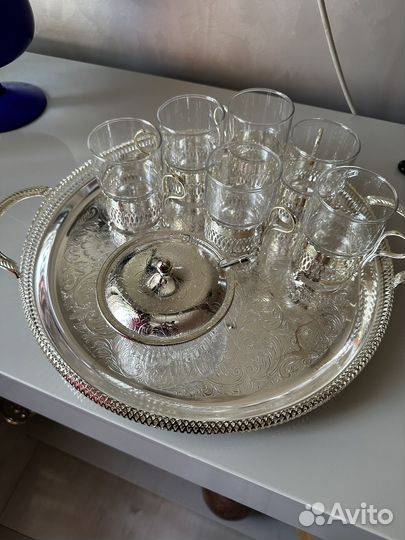 Набор для чая Queen anna, сталь, стекло