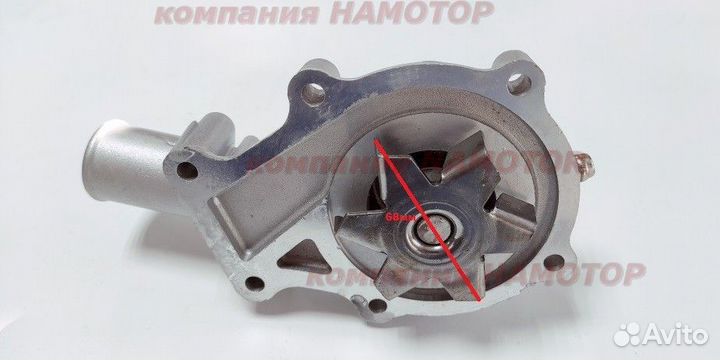 Помпа водяная kubota D722, D1105, D905, D905E, D1005, V1305, V1501, V1505 16259-73032, 25-15425-00