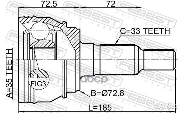 ШРУС внешний перед 3210esciii Febest