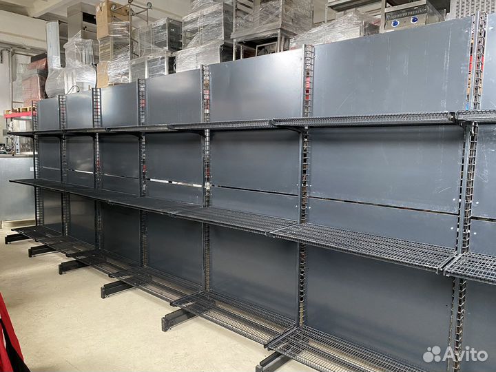 Стеллажи металлические пристенные