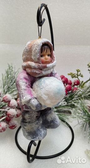 Елочные игрушки из ваты