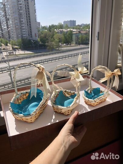 Плетеные корзинки для свадьбы декор