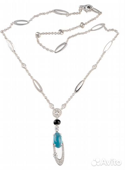 Колье Bvlgari Elisia White Gold Diamonds Topaz Nec
