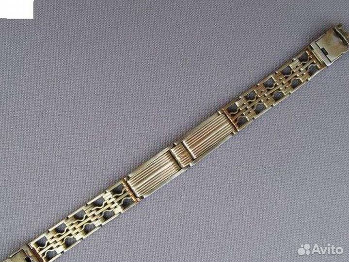 Серебрянный часовой браслет дамский