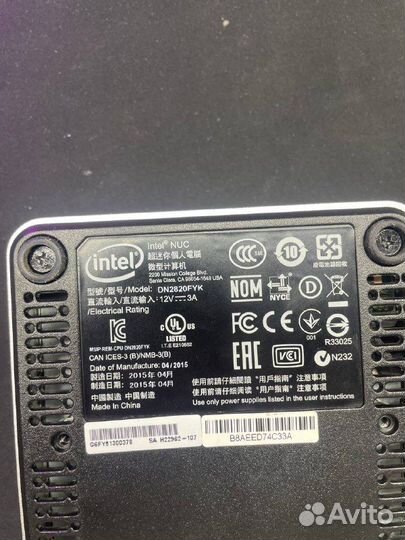 Маленький компьютер Intel nuс N2820