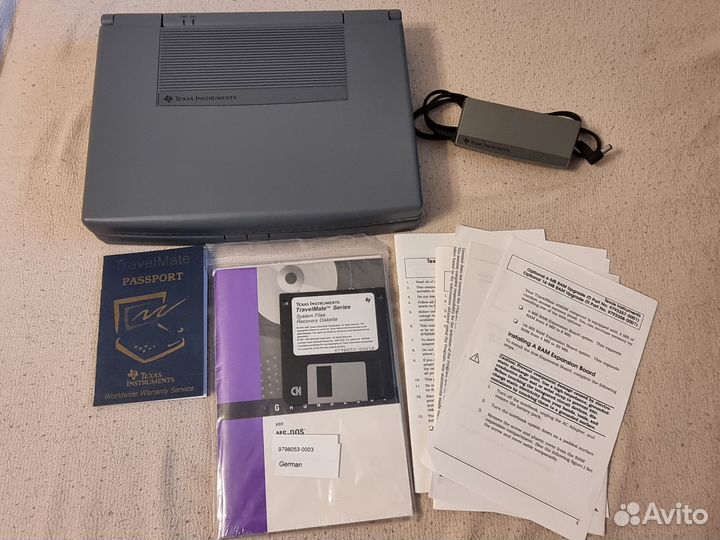 Ретро 486-й DX4-100 ноутбук с TFT и Sound Blaster