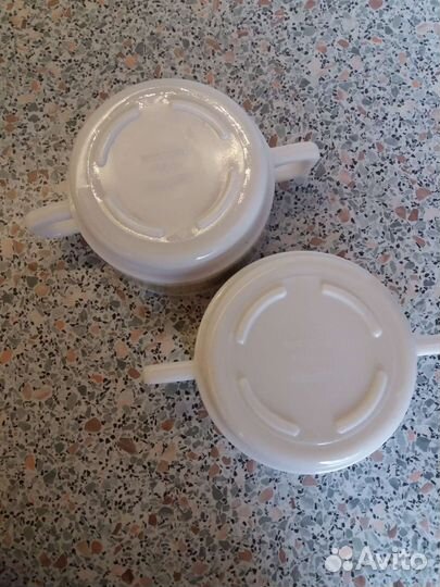 Бульонница с блюдцем