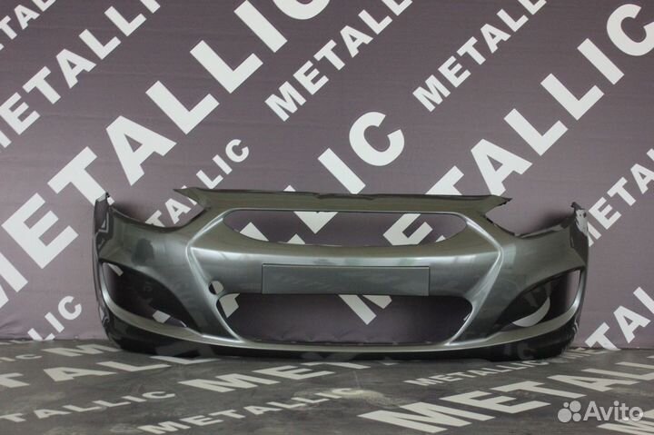 Бампер передний Хендай Солярис carbon grey