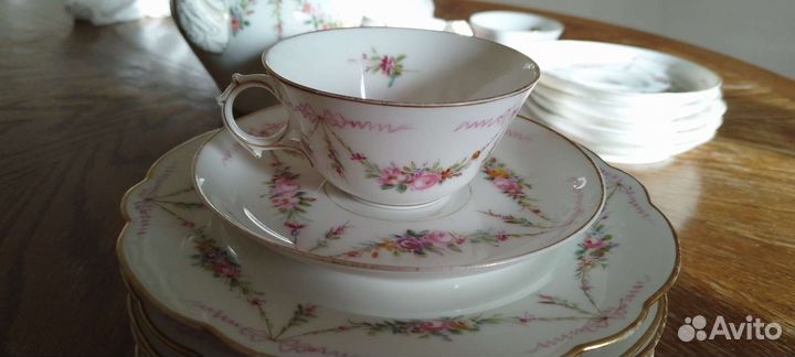 Антикварные чайные пары (тройки). Живопись