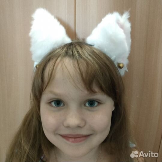 Ободок для девочки ушки аниме кота котика кошки